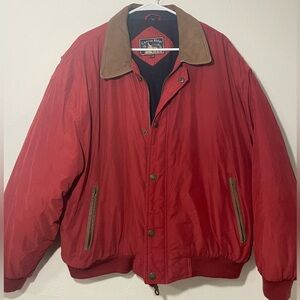 Men's Classic Red Bomber Jacket